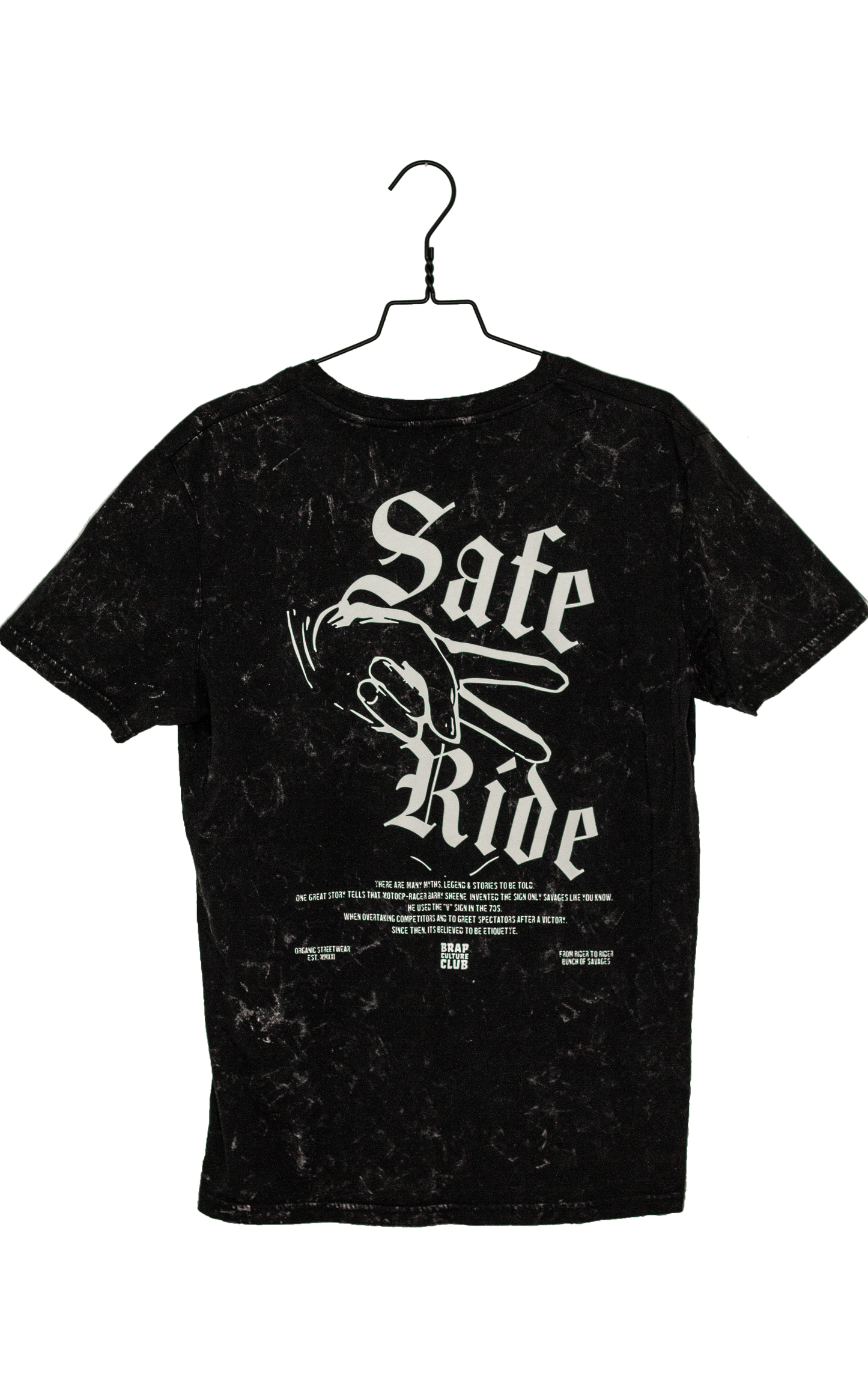 Organic 'RiderGreet' Summer T-shirt / Backprint